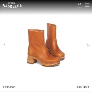 EUC Swedish Hasbeens Plain Boot